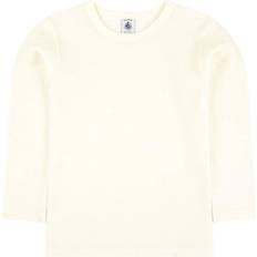 Polyamidi T-paidat Petit Bateau Childrens Plain Long Sleeved Wool & Cotton T-shirt - Ecru (5748601040)