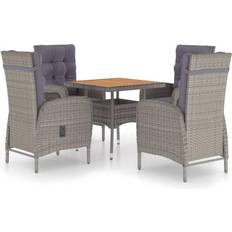 vidaXL 3058525 Ensemble repas de patio, 1 Table incluse 4 Chaises