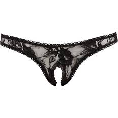 Stringtrosa i spets med öppen gren Sexleksaker Cottelli Collection Crotchless G-String