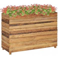 vidaXL Verhoogde Plantenbak 100x40x72 cm Gerecycled Teakhout