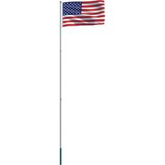 6.0 m Flaggstänger vidaXL US Flag and Pole 6m