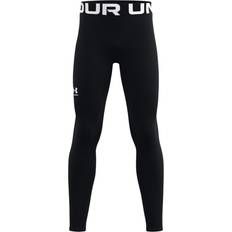 S Hosen Under Armour Boy's ColdGear Leggings - Black/White (1366374-001)