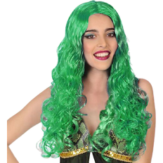 Atosa Wig with Curly Hair Green