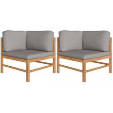 Teak Modulsoffor Utemöbler vidaXL 316114 Corner 2-pack Modulsoffa