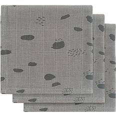 Jollein Mull Mundtuch Spot Storm Grey 3-pack