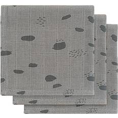 Mull Mundtuch Spot Storm Grey 3-pack