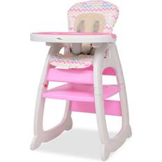 Polyester Kinderstoelen vidaXL Kinderstoel met blad 3-in-1 verstelbaar roze