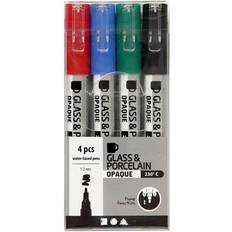 Creativ Company Glass & Porcelain Opaque Marker 1-2mm 4-pack