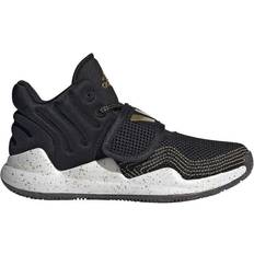 Adidas Textile Basketball Shoes adidas Kid's Deep Threat Primeblue - Core Black/Gold Metallic/Cloud White