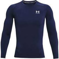 Men's Heatgear Long Sleeve Top - Midnight Navy/White