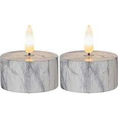 LED-lys Star Trading Flamme Marble LED-lys 6cm 2st