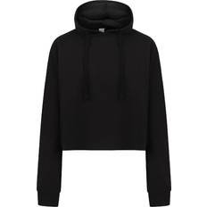 Women's Cropped Slounge Hoodie - Black