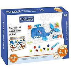 Children's Jigsaw Puzzle Knob Puzzles BigBuy Ocean 4 In 1 248 Pieces