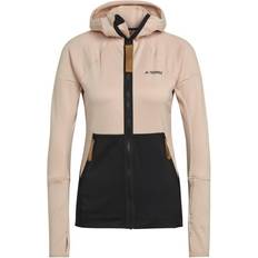 Terrex fleece adidas Terrex Tech Hooded Flooce Hiking Jacket Women - Halo Blush /Black