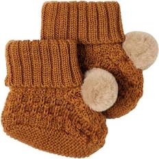 Tossor Barnskor på rea Name It Wrilla Wool Knit Slippers - Brown Sugar