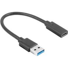 Usb c til usb a hun Lanberg USB A-USB C M-F 0.2m