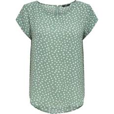 Elastano/Lycra/Spandex Blusas Only Aop Top - Green - Female