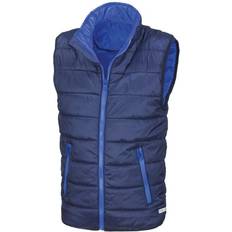 Boys - L Padded Vests Result Kid's Core Sleeveless Zip Up Bodywarmer - Navy/Royal