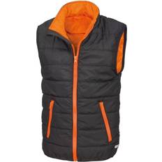 Kid's Core Sleeveless Zip Up Bodywarmer - Black/Orange