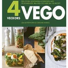 4 veckors vego : den stora vegetariska kokboken med veckomenyer, bra råd och mer än 100 recept (Inbunden)