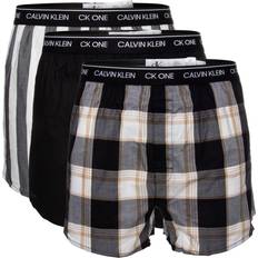 Calvin Klein Classic Boxers Men's Underwear Calvin Klein One Slim Fit Boxer 3-pack - Level Stripe/Black/Field Plaid