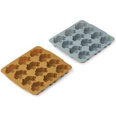 Gold Eisformen Liewood Sonny Dino Ice Cube Tray 2pcs 15cm