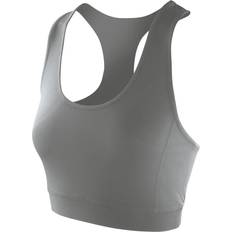 XXS Tank Tops Spiro Women's Impact Softex Plain Crop Top - Cloudy Grey