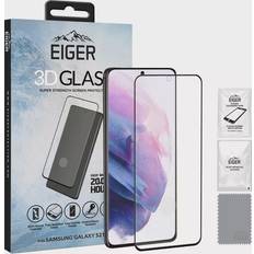 Samsung Galaxy S21+ Schermprotectors Eiger Samsung Galaxy S21 Plus Tempered Glass Case Friendly Gebogen