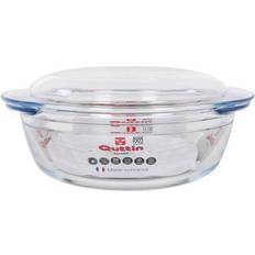 Transparent Casseroles Quttin Glass with lid 2.2 L