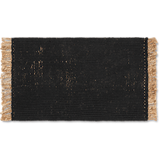 Beige Paillassons Ferm Living Tapis De Porte Block 50x80 cm Black-Natural Noir, Beige, Multicolore cm