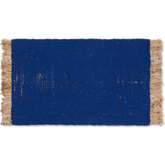 Jute Deurmatten Ferm Living Block Deurmat 80 x 50 cm Blauw