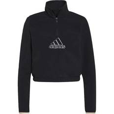 Adidas Love Polarfleece Half-Zip Sweatshirt - Black/White/Halo Blush