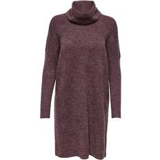 Wool Dresses Only Jana Long Knitted Dress - Red/Rose Brown