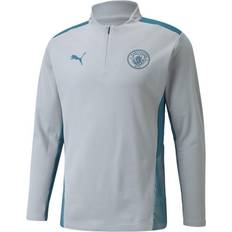 Puma Man City Training Quarter-Zip Top - White/Ocean Depths