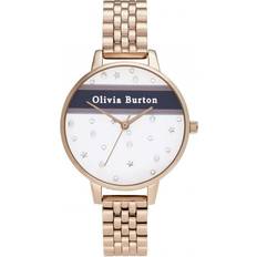 Olivia Burton Watches Olivia Burton & Navy Stripe Rose Bracelet (OB16VS06)