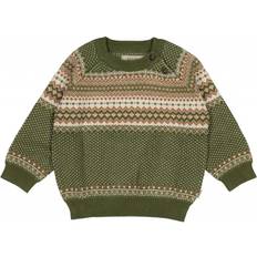 1-3M - Mädchen Strickpullover Wheat Bennie Knit Pullover - Winter Moss (2575e/6575e-560-4099)