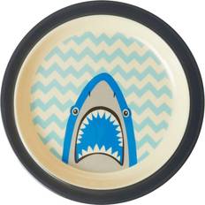 Melamine Plates & Bowls Rice Round Melamine Kids Plate Shark Print