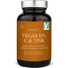 Vitamin zink Nordbo Vegan D3, C & Zink