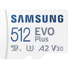 Tarjetas de memoria Samsung Evo Plus microSDXC Class 10 UHS-I U3 V30 A2 130 MB/s 512GB +Adapter