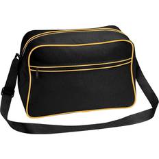 BagBase Axelremsväskor BagBase Retro Shoulder Bag - Black/Gold