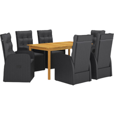 vidaXL 3067813 Ensemble repas de patio, 1 Table incluse 6 Chaises