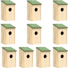 Fågel & Insekter - Fågelholkar - Trä Husdjur vidaXL Birdhouse 10pcs