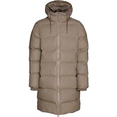 Herre - XL Frakker Rains Long Puffer Jacket Unisex - Taupe