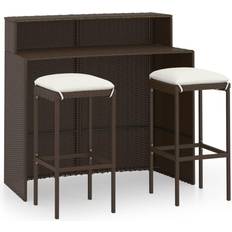 Gray Outdoor Bar Sets vidaXL 3064872 Outdoor Bar Set