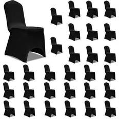 Noir Housses de chaise vidaXL Stretch 30pcs Housse de chaise Noir