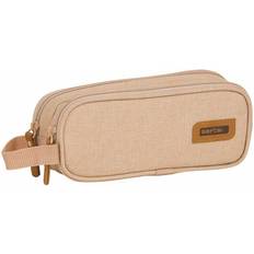 Beige Pencil Case Safta Arena Portatodo Doble Pencil Case