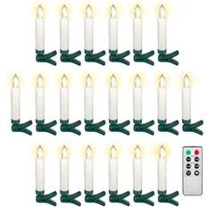 Goobay 34972 Green/White Juletrelys 20 Lamper