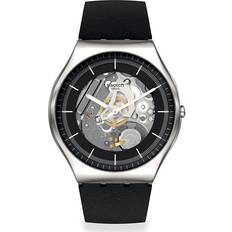 Swatch Men Wrist Watches Swatch Black Skeleton (SS07S115)