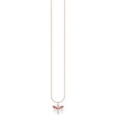 Thomas Sabo Halsketten Thomas Sabo Charm Club Dragonfly Necklace - Rose Gold/Multicolour