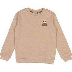 Wheat Wool Sweatshirt Badger Embroidery - Khaki Melange ( 2342e-682-3204)